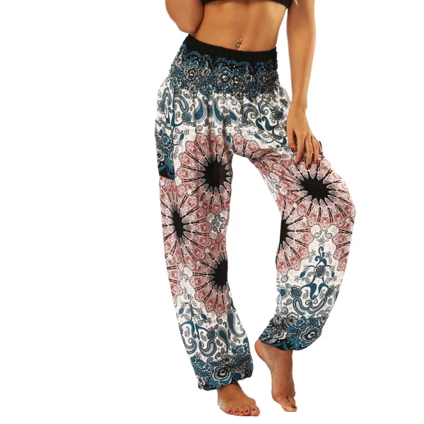 Pink Flowers - Harem Pants